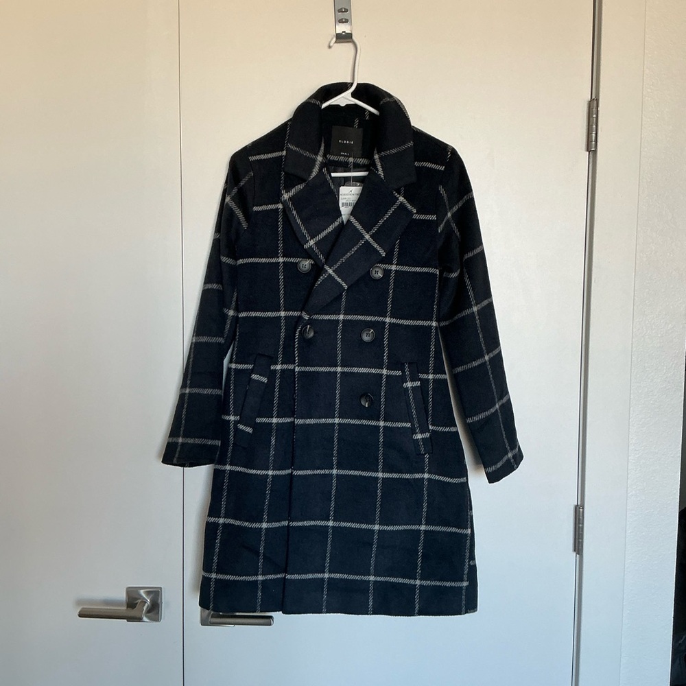 NWT Elodie Long Trench Peacoat